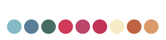 color palette abstract copa floral